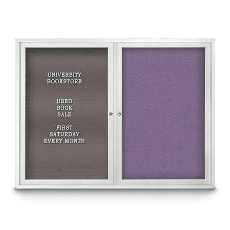 United Visual Products Corkboard, 36"x36", Medium Grey/Satin UV403PLUS-SATIN-MEDGRY